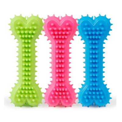 China Amazon Sustainable Best Seller Bite Resistant Teeth Cleaning Rubber Chew TPR Dog Toy for sale