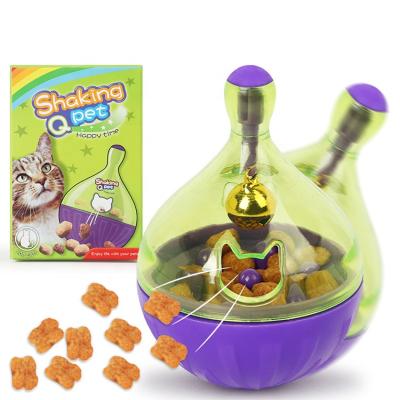 China Amazon Best Seller Tumbler Toy Dispenser Treat Food Interactive Sustainable Pet Cat Toy For Cats for sale