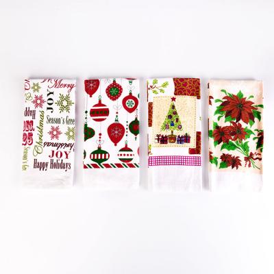 China Viable Wholesale Custom Made China Cotton Fabric Sublimation Printed Kitchen Tea Towel For Home for sale