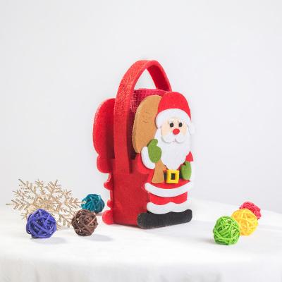 China Christamas Santa Claus Felt Christmas Gift Basket Red Home Decoration for Home Decoration for sale