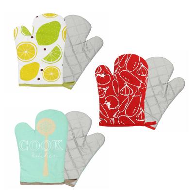 China Quick Dry 100%cotton Twill/Durable Print Heat Resistant Mitt And Towel Set for sale