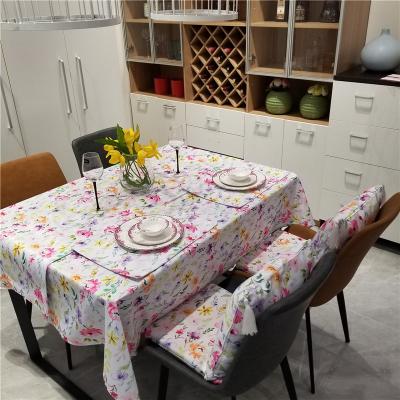 China Tablecloth Garden Design Printed Rectangular Printing Tablecloths For Home Decoration for sale