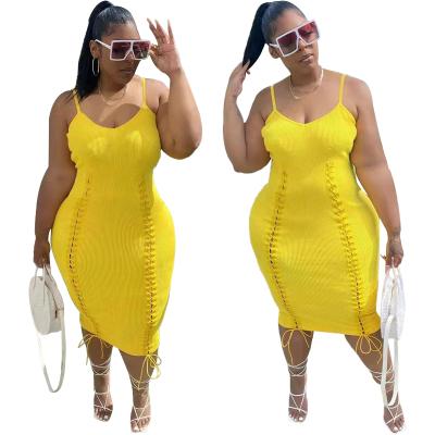 China Fashionable Summer Anti-Static Sexy Sleeveless Casual Outfits Plus Size Women Clothing Bodycon Shirt Dress Xxxxl Plus Size Women Clothing 2022 for sale