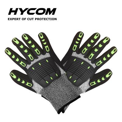 China Cut Resistant Glove ANSI Certified Anti Impact Cut Resistant Hycom Mechanical TPR Gloves for sale