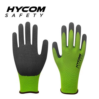 China General Purpose Glove Anti Slip Latex Coated Safety Nylon Gloves For Construction Work for sale