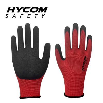 China Professional general purpose glove supplier 13g latexed coated nylon gloves 2121 with soft use feeling for sale