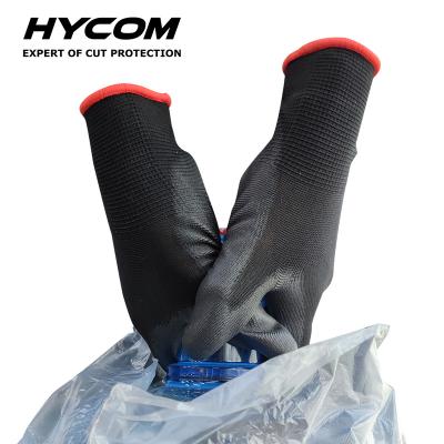 China General purpose glove PU coated water proof oil proof polyester glove en388 certified 4131 for sale