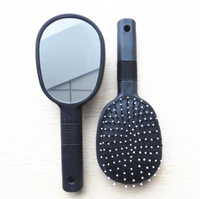 China Double Sided Cushion Hairbrush With Mirror On The Back for sale