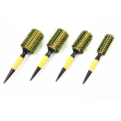 China Round boar bristle wooden hair brush for sale