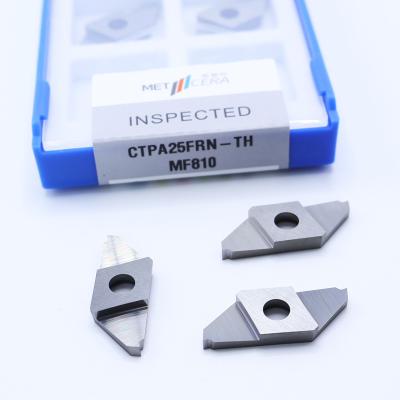 Κίνα HRA91.8 Σκληρότητα Κόψιμο Εισαγωγή CNC Carbide για CTPA Μη επικαλυμμένο Χώρισμα Αφαίρεση Ενδεικτικές Εισαγωγές CTPA25FRN-TH Καθαρή κοπή προς πώληση