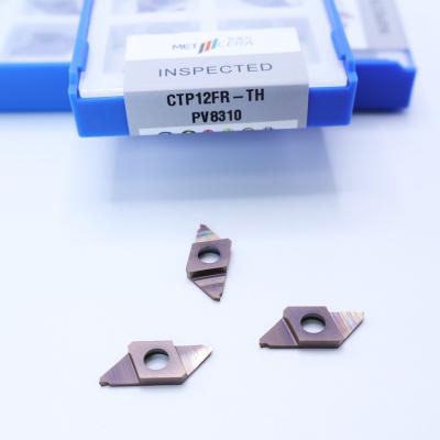 China Klasse PV8310 Cemented Carbide CNC Carbide Insert voor afsnijden CTP PVD Coated Parting Off Indexable Inserts CTP12FR-TH Te koop