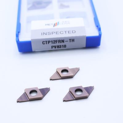 China Bronze Coated CTP12FRN-TH CNC Carbide Insert for Cut-Off PVD Coated Parting Off Indexable Inserts for sale