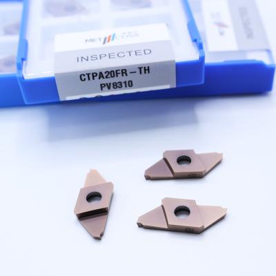 China Highly Durable PVD Coated Carbide Parting Off Indexable Inserts For Steel And Stainless Steel Machining CTPA20FR-TH for sale