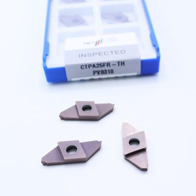 China Precision PVD Coated Carbide Parting Off Indexable Inserts For Stainless Steel And Steel Machining Right Cutting CTPA25FR-TH for sale