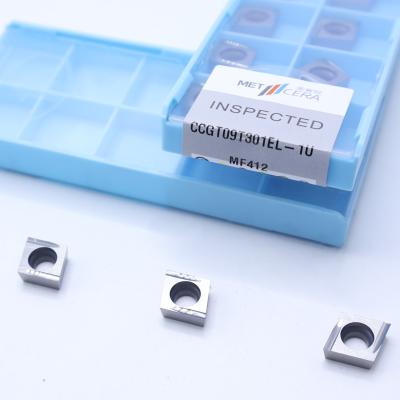 China Grade MF412 Cemented Carbide CCGT09 Carbide Insert Boring Insert for Low Feed Steel Cutting Positive Insert CCGT09T301EL-1U for sale