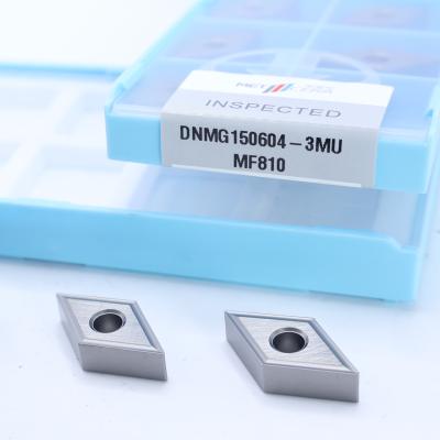 China Laag legerd staal DNMG1504 Carbide draaiend insert met 3MU half afgewerkte chipbreaker en ongecoate coating Te koop