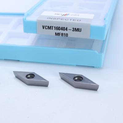 China Externe en interne draaiende karbide insert VCMT11 VCMT16 Positieve CNC-insert met 3MU half afgewerkte chipbreaker Te koop