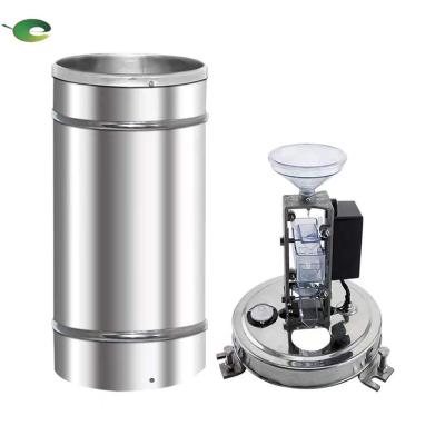 China Stainless Steel Flood Control Rainfall Measurement Weather Sensor Tipping Bucket Giant Stainless Steel Rain Gauge for sale