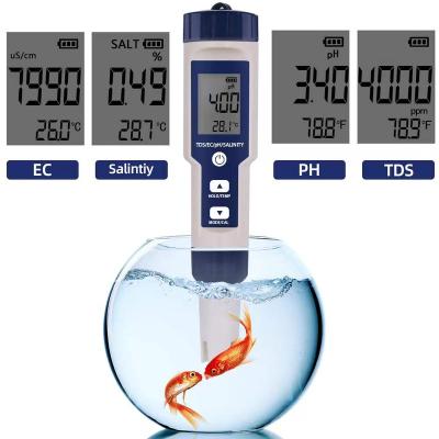 China pH Multimeter Gauge Calibration 5 in 1 TDS EC Tester Digital Price PPM / Handheld Conduc Tivity pH Meter for sale