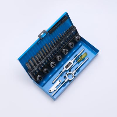 China High Quality DIY Tools Factory Price HSS 32PCS Metric Tap and Die Sets Fine Carbon Steel Alloy Steel HSS Screw Thread Drill KIT for sale