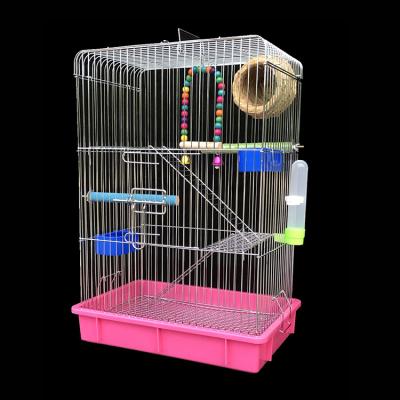 China Viable Factory Wholesale Iron Plating Cage Parrot Cage Metal Vertical Bird Cage for sale