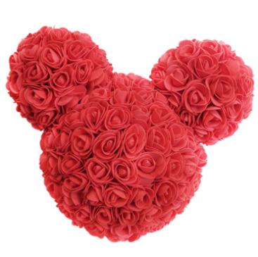 China 2022 New Design Touch Natural PE Foam Flower Rose Red Artificial Flower Mickey Animal Head for sale