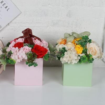 China Natural artificial soap table touch flower home decoration box decorative festival gift for sale