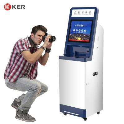 China SDK Self Ticket/Invoice/Report Collect 21.5 Inch Large Pcap Payment LCD Kiosk Touch Screen Camera Kiosk Bill Printer For Sale Self Pay for sale