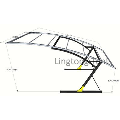 China GSP-6 metal double-lot parking tent for shed parking tent 2 cars factory for sale