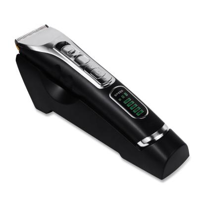 China Amazon Commercial Hot Selling All Metal Large Battery Portable Rechargeable Lion Cordless Electric Hair Trimmer Hair Cutting Machine for sale