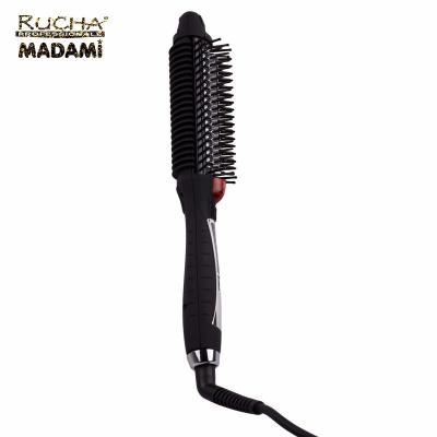 China Automatic Interrupt Digital Display Private Lebel 3 In 1 Electric Far Infrared Ionic Hair Curler Brush for sale