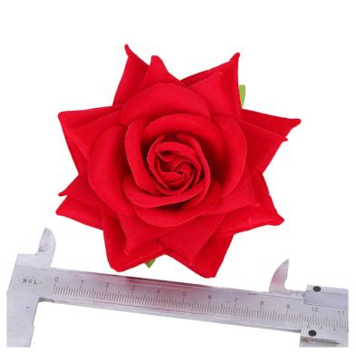 China Mock pilou rose head 10cm flowers, silk flowers, artificial flowers, decorative corsage, wedding props, home furnishi 10cm*7cm for sale