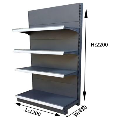 China Single Sided Grocery Used Equipment Rack Shelving Gondola Metal Display Supermarket Shopping Shelves for sale