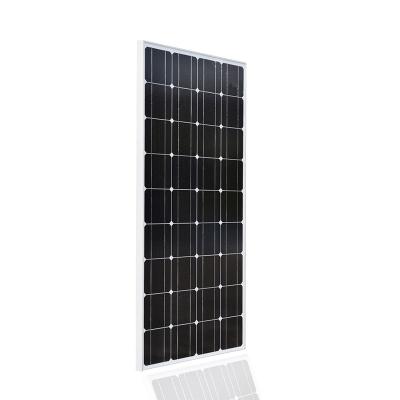 China Solar Power System Solar Panels 100 Watt 18 Volt, High-Efficiency Monocrystalline PV Module Power Charger for RV Marine Rooftop for sale