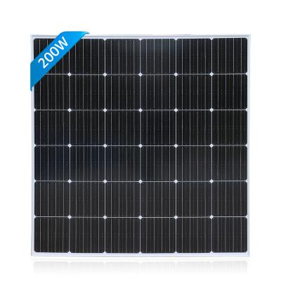 China Solar Power System Solar Panel 200 Watt 19.8 Volt  High Efficiency Module PV Power for Battery Charging Boat, Caravan, RV for sale