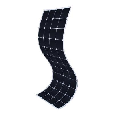 China Solar Power System Flexible Solar Panel 150W 24V Bendable Mono Off-Grid Charger for Marine RV Cabin Van Car Uneven Surfaces for sale