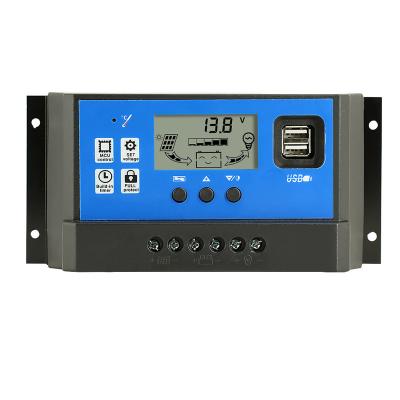 China Charger Controller pwm solar charge controller Solar Panel Battery Intelligent Regulator with Dual USB Port 12V/24V PWM Auto Paremeter for sale