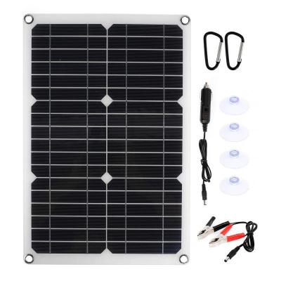 China Solar Power System Solar Panel Kit 20 Watt 12 Volt with 40A Solar Charge Controller Off Grid System for Homes RV Boat for sale