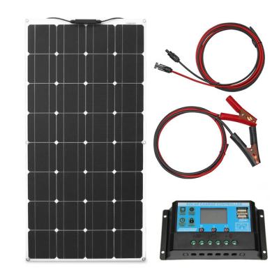 China Solar Power System Solar Panel Kit 100 Watt 12 Volt with 40A Solar Charge Controller Off Grid System for Homes RV Boat for sale