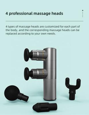 China Lightweight 1.2kg Muscle Fascial Massager 2 Heads 3 Modes Mini Fascia Massage Gun for sale