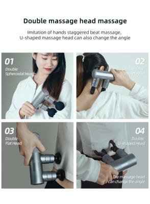 China Ergonomic Black Percussion Massager 1.2kg Fascia Muscle Massage Gun for sale