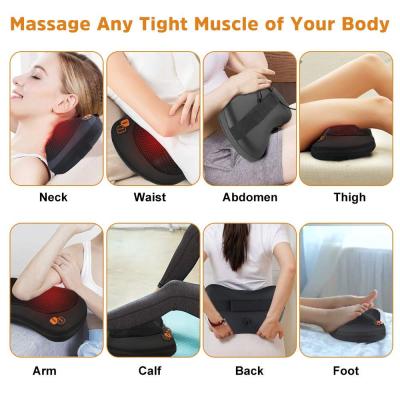 China Deep Kneading 3d Shiatsu Massage Pillow With Heat Rechargeable Massage Pillow for sale