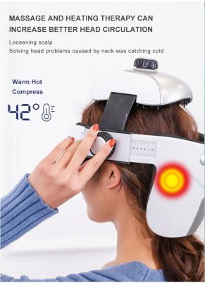 China Rechargeable Helmet Head Massager Deep Relaxation Migraine Massage Helmet for sale