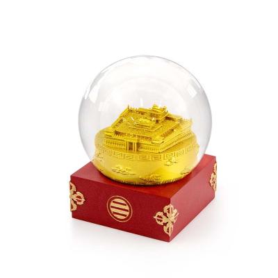 China Luxury Resin Glitter Easter Mini Ornament Souvenir Kit Gift Europe Temple Building 100mm Toss Snowballs/Custom Snow Globes/Snow Globe for sale