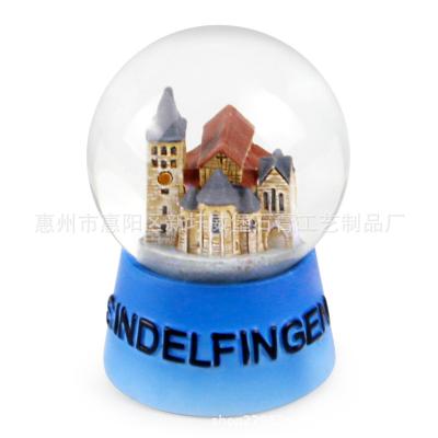 China Europe 45mm Hand Carved Scenic Feature Gift Mini Ornament Souvenir Kit Resin Deluxe Glitter Snowball / Custom Snow Globes / Snow Globe for sale