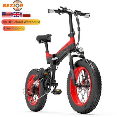 China Aluminum Alloy UK Warehouse New Arrival Electric Bike Bicycle With Display Dual Battery 20 Inch Ladies Foldable Electric Bike for sale