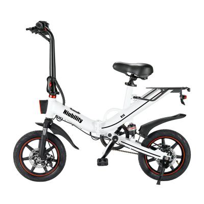 China Europe warehouse Niubility B14 aluminum alloy 14 inch 400w motor 25km/h 100km mileage foldable electric bicycle 48V 15Ah lithium battery ebike for sale