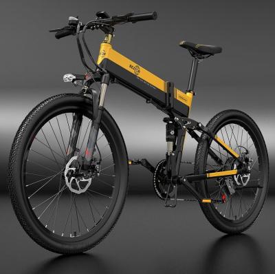 China Aluminum alloy EU in 26 inch stock dropshipping electric bicycle X500Pro 500w folding 48V 10.4Ah lithium battery off road moped electric bike for sale