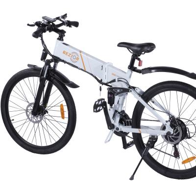 China Aluminum alloy Poland in current BEZIOR M26 folding city electric bicycle 26 inch 500W 48V 13AH 21 speed electric moped for sale