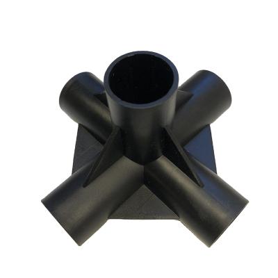 China Eco-friendly 1 Inch 5 Ways 90 Degree Pipe Fitting Plastic Tent Tube Connector for sale